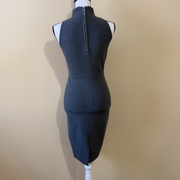 NWOT Milly Grey Sleeveless Mock turtleneck Sheath dress Size small - Picture 2 of 7